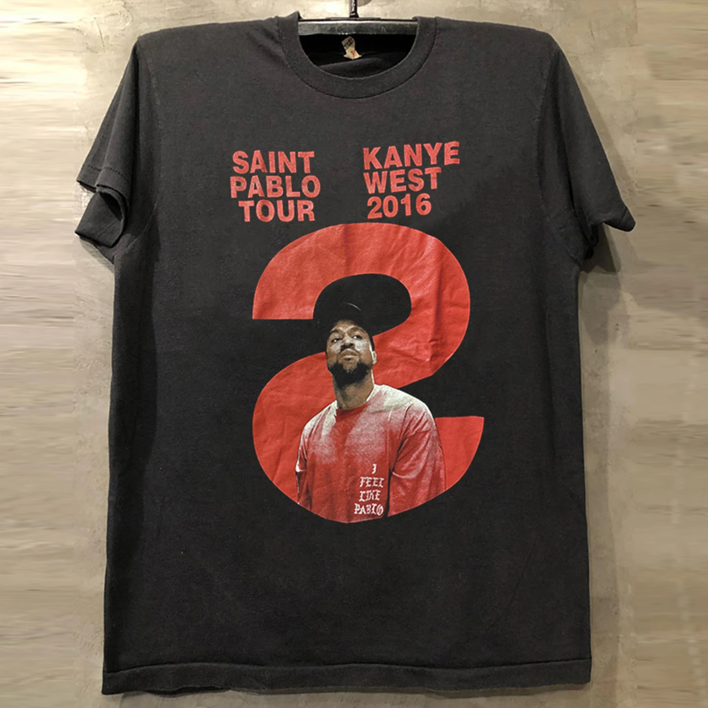 Kanye West Rapper Chic Direct Spray Portrait Short Sleeve T-Shirt American Style Half Sleeve Trendy Cotton round Neck T-Shirt