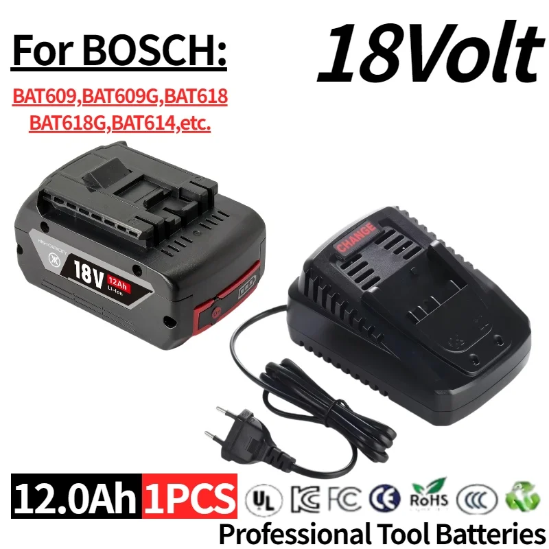 

High capacity lithium-ion battery replaces Bosch 18V power tool, professional battery replaces Bosch BAT609 BAT609G BAT622
