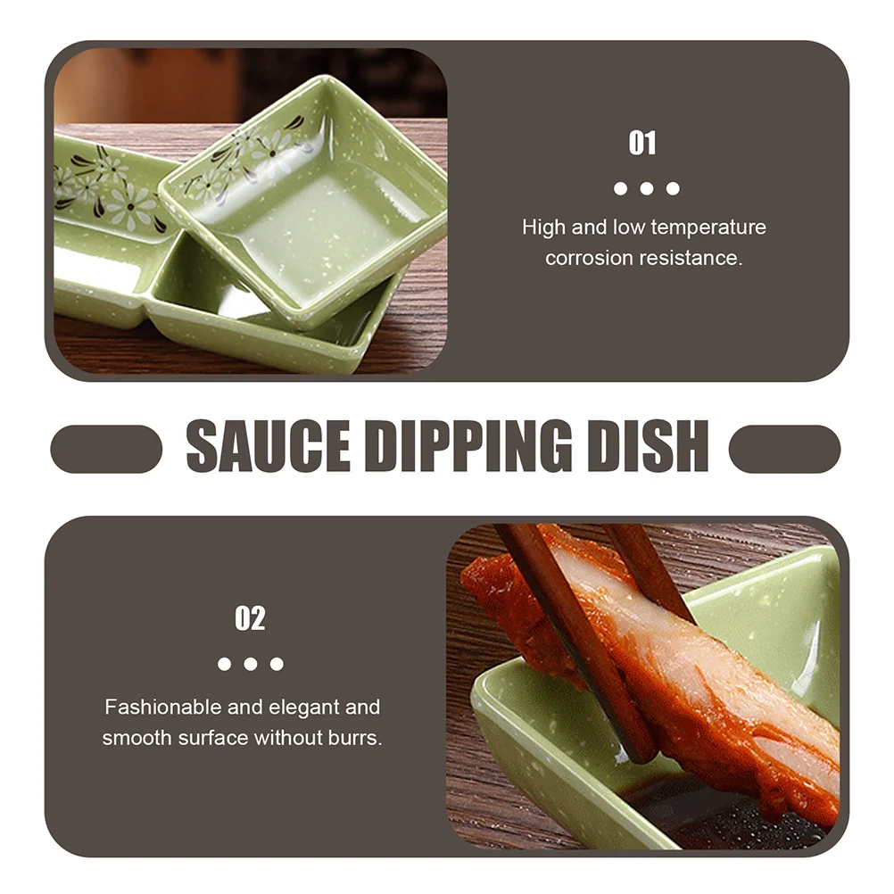 

4Pcs Melamine Sauce Dishes Small Condiment Bowls for Soy Vinegar Oil Salt Dipping Relish Plate Seasoning Serving Dish