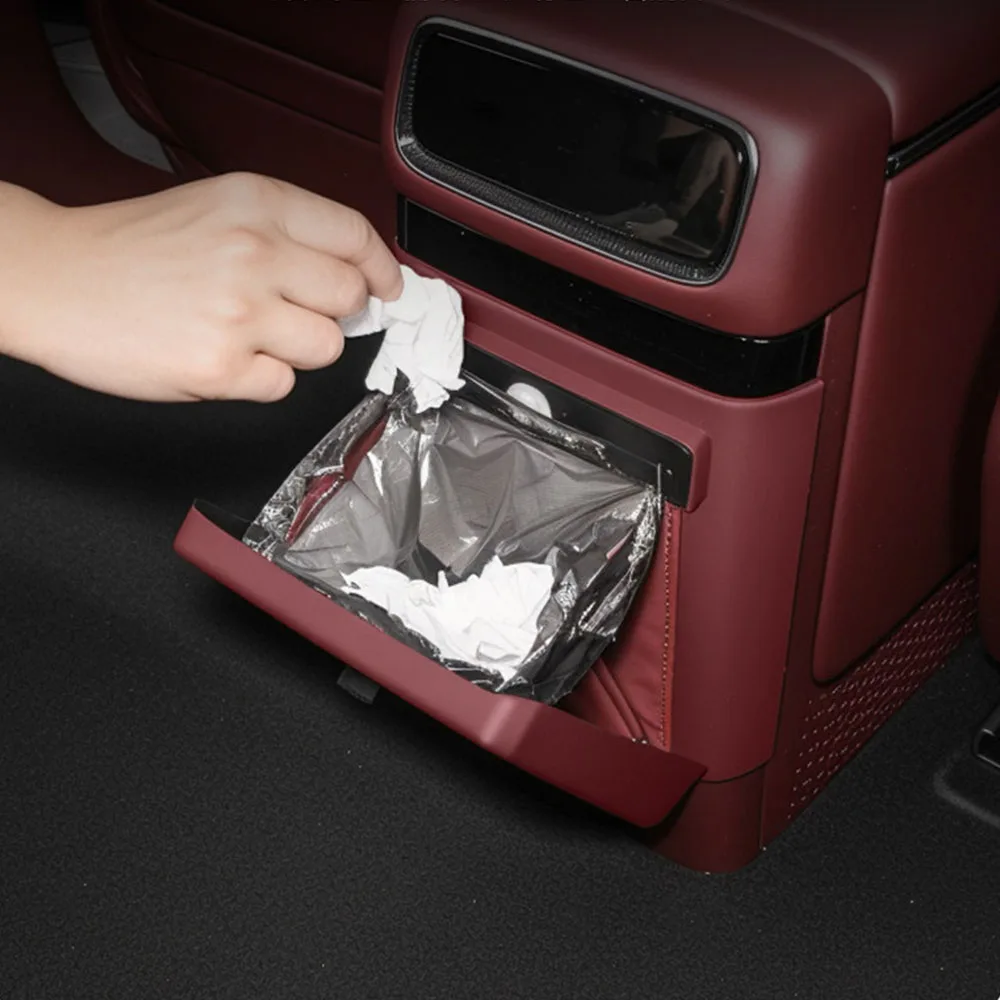 Refrigerator Anti Kick Cover Plate For VOYAH Taishan Mount Tai Interior Supplies Car Trash Can With Built-in LED Light