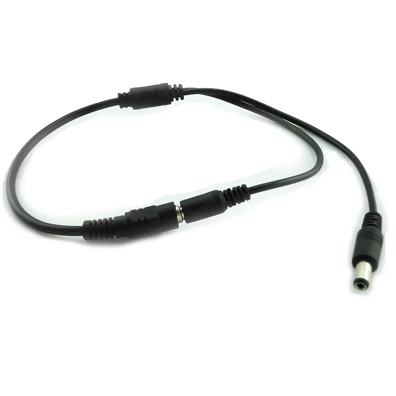 1/2/5pcs 1 Female to 2 Male Splitter 5.5*2.1mm Plug Connector Cable 12V DC Power Jack Adapter Supply for CCTV Led Strip Lamp B5