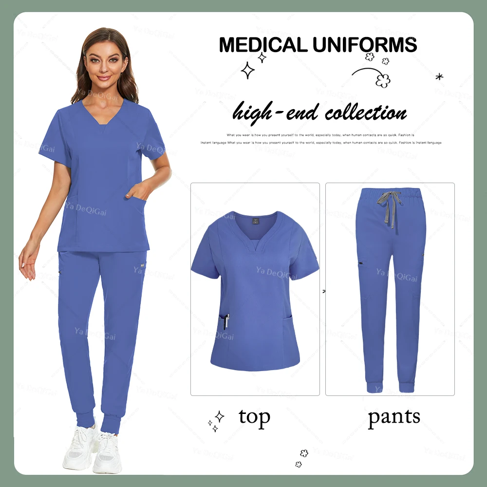 

Hospital Scrubs Sets Nurse Accessories Medical Clothing For Women Dental Clinic Work Uniforms Beauty Salon Spa Workwear Overalls