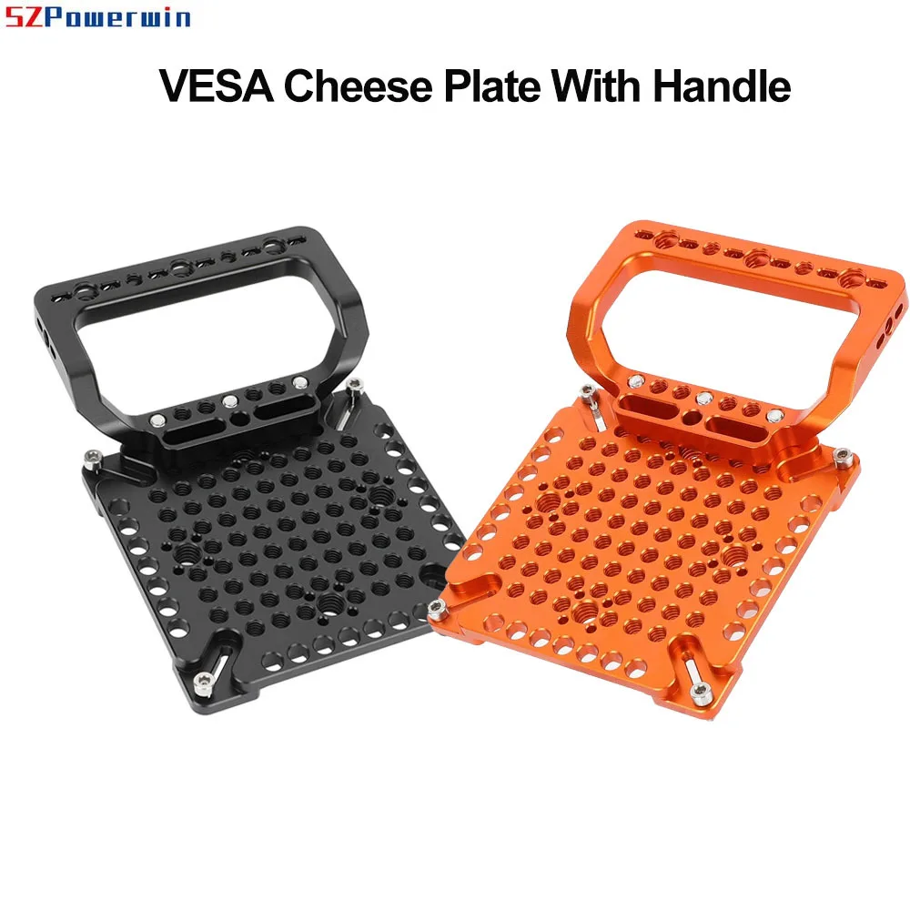多目的チーズプレート（vesaマウントとカメラモニター用ハンドルグリップ付き）vesaプレート100-100-300-300