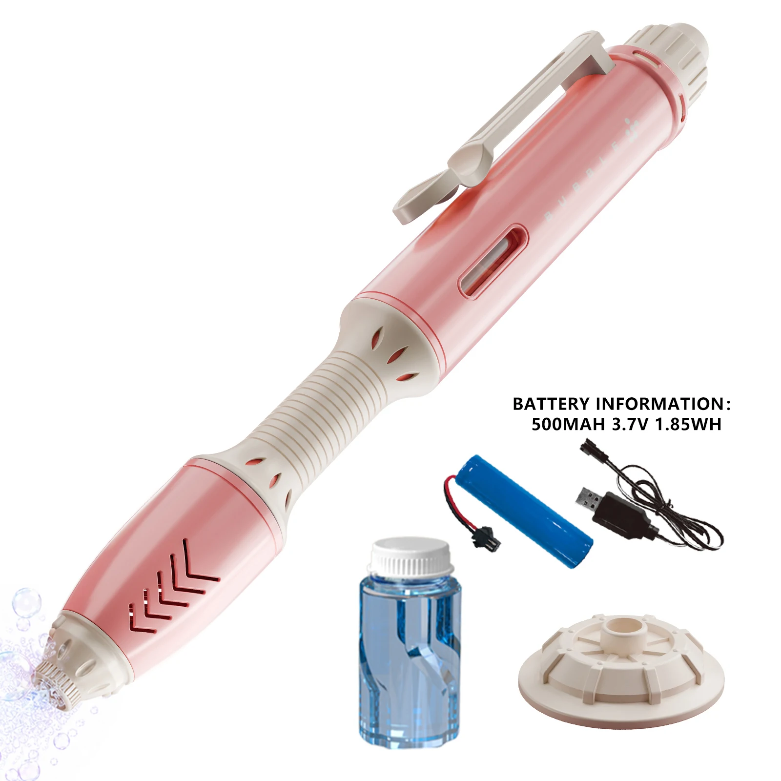Electric Bubble Pen for Kids, Rechargeable Automatic Bubble Machine, Portable Bubble Wand for Outdoor Party Birthday Easter Gift