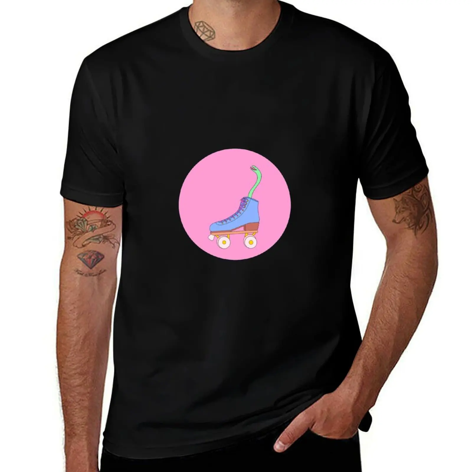 Snake Skate T-Shirt Summer Holiday Casual Tee T-Shirt