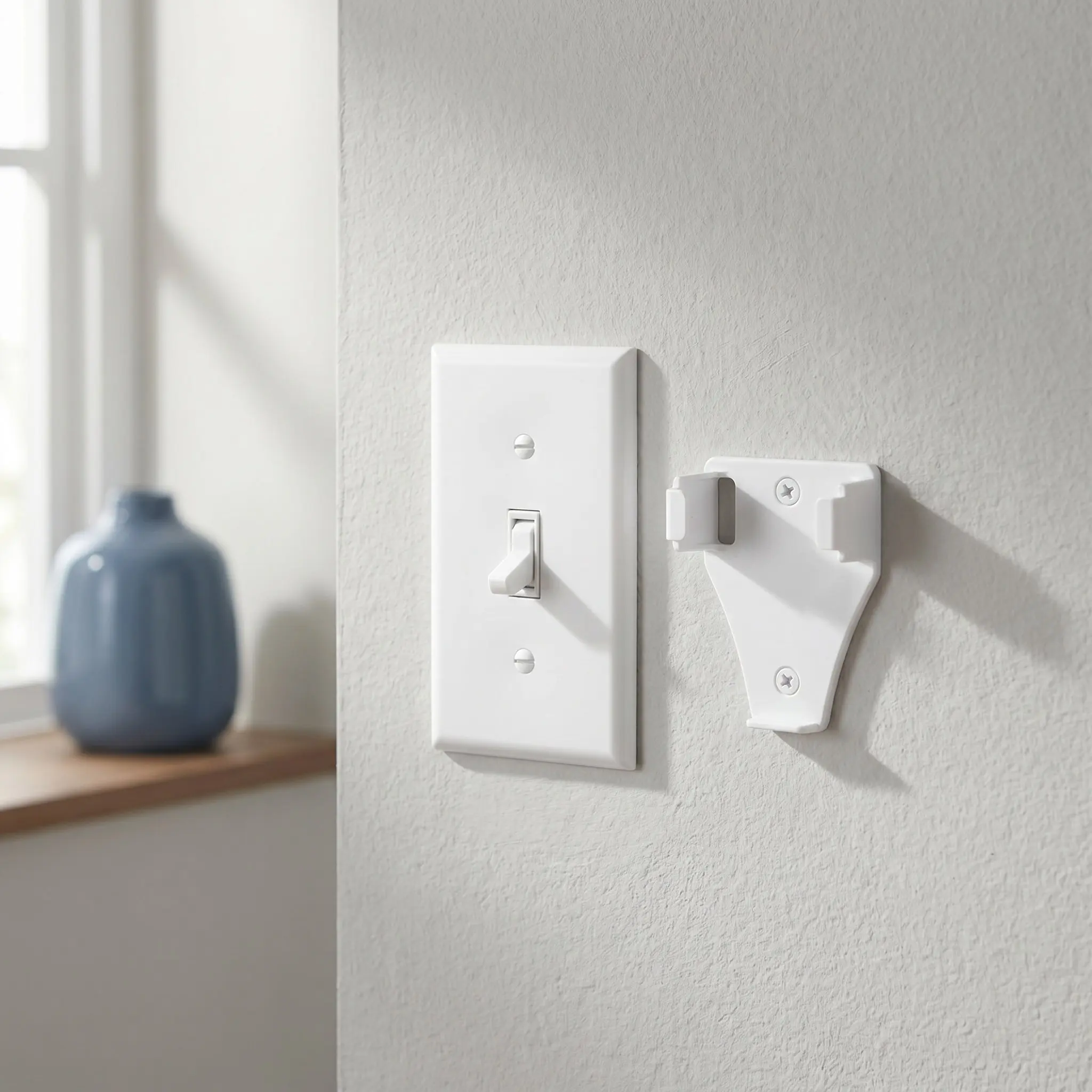 4Pcs Fan Remote Holder Wall Mount Ceiling Fan Remote Control Holder Wall Mounted Organizer Double Lock Clips with Screws for Ac