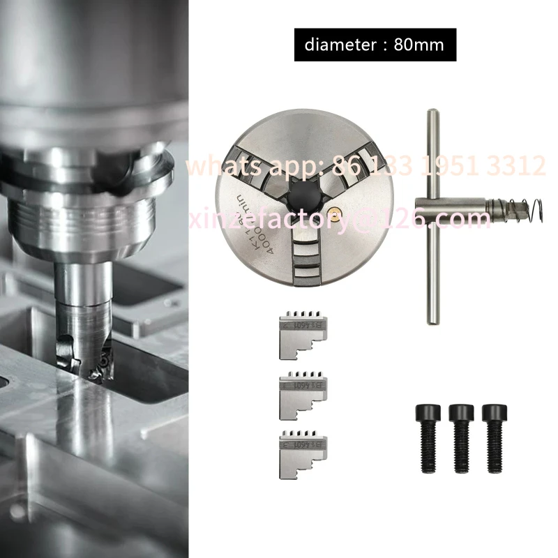 

Customizable Self-Centering Lathe Chuck Set, 3-Jaw Self-Centering Lathe Chuck, Self-centering Chuck