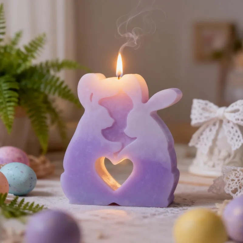 

Набор из 1 предмета: силиконовая форма для свечей в форме пасхального кролика, для самостоятельного изготовления домашнего декора, пасхальных свечей, ароматерапии, гипсовых поделок.