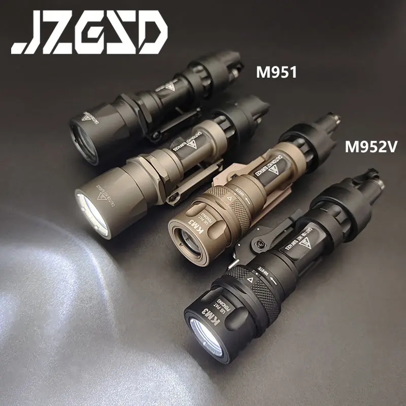 SOTAC Tactical Metal M951 M952V Strobe LED Surefir Flashlight With M93 QD Mount Weapon Light 20mm Picatinny Rail Airsoft Hunting