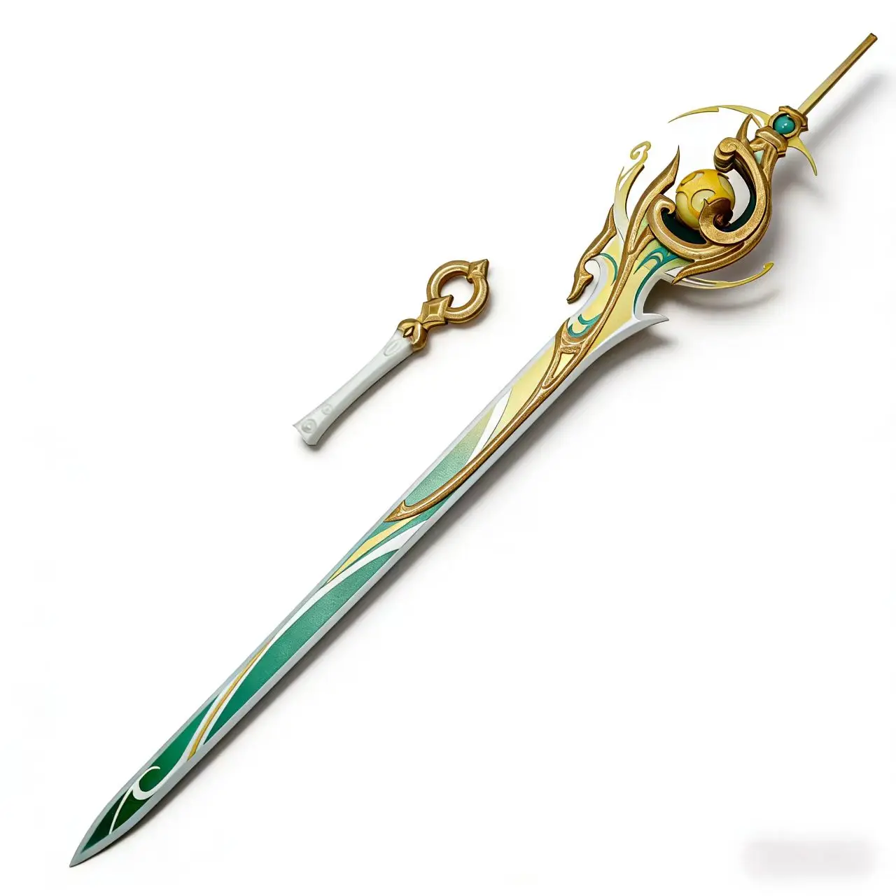 

ZIBAI Cos Sword White Horse Length 118CM Weapons Game Genshin Impact Cosplay Prop Halloween Christmas Party Costume Accessories