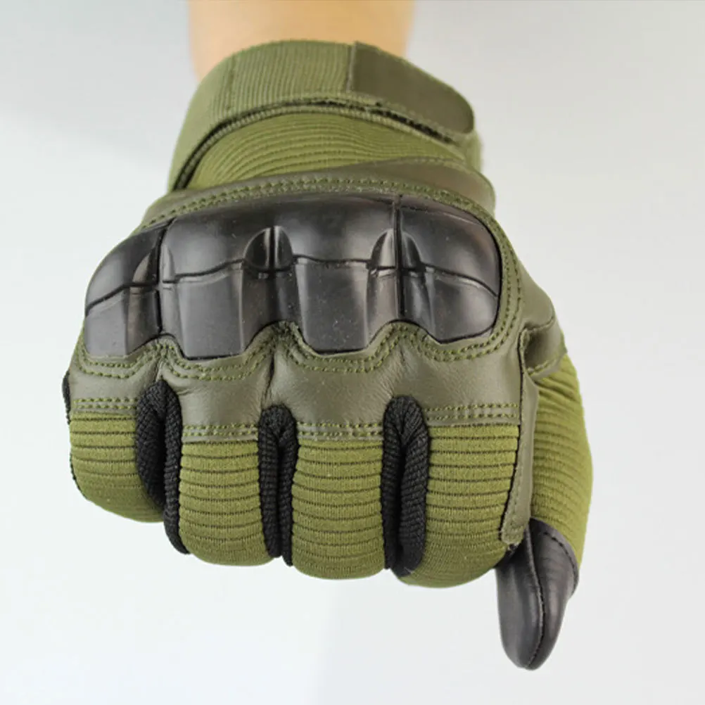 1 paio di guanti da alpinismo touch screen guanti da bici mezze dita traspiranti antiurto impermeabili taglia M verde militare