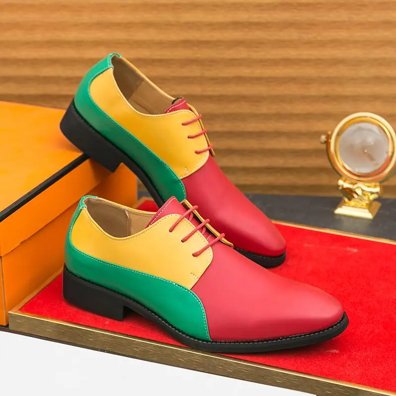 

Мужская обувь, размер 38–46, повседневные модные оксфорды из искусственной кожи, вечерние модельные туфли на шнуровке XRS-8708