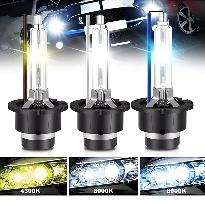 

2PCS D2S HID Headlight Bulbs 35W D2R Super Bright D4S Headlight Bulb D4R HID Car Original Replacement Lights High Low Beam Bulb