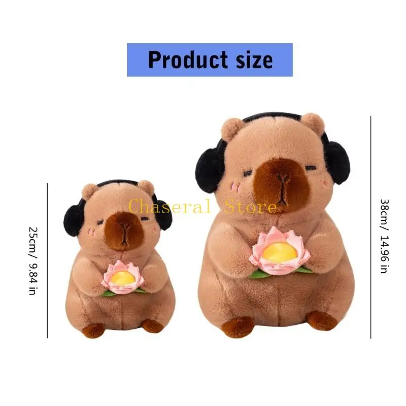 E7CE Fashionable Soft Persimmon Plush Dolls Stylish Bedroom and Living Room Decorative Fashion Portable Accessory for Kids