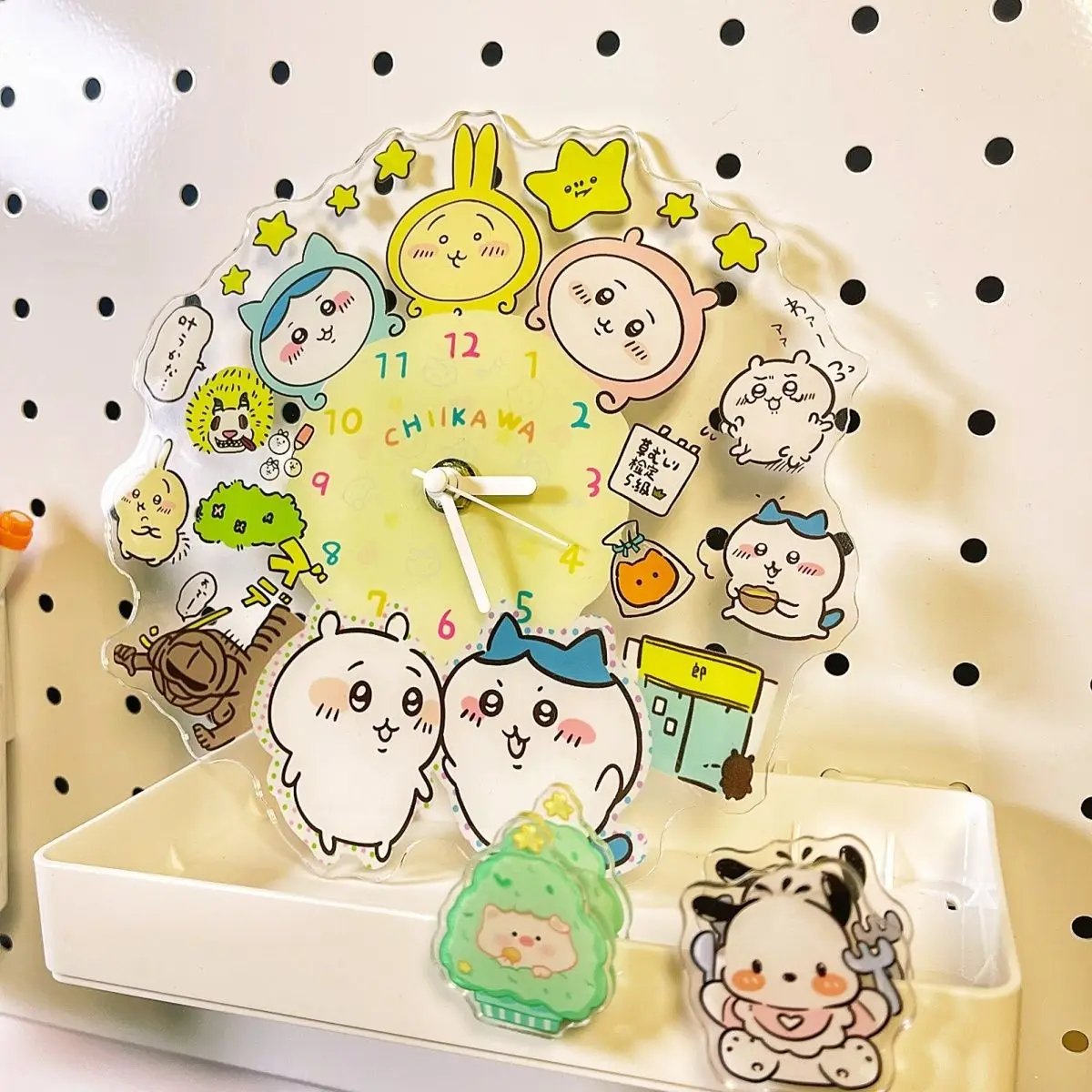 New Acrylic Transparent Anime Chikawas Hachiwares Clocks Cute Creative Simplicity Usagis Kawaii Desktop Pendant Decoration Gift