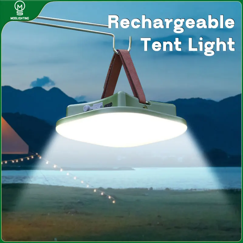 MOSLIGHTING 30W Outdoor Camping Lantern 50W Portable Fastly Rechargeable LED 80W Hanging Tent Lamp Household Emergency Lighting