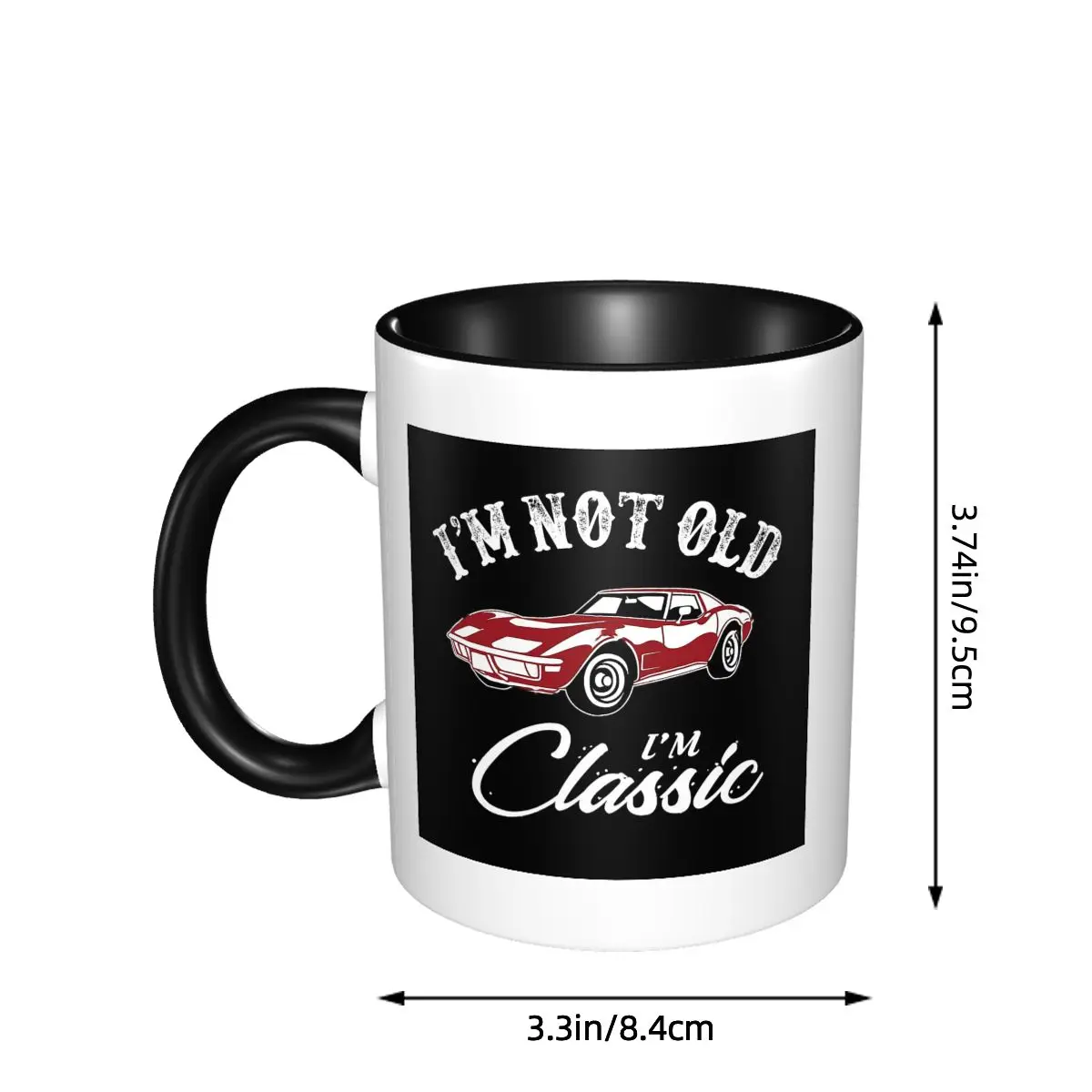 Classic Corvette Car Mug Funny Ceramic Coffee Cups Tea Mugs Milk Cup Drinkware Gifts for Friends