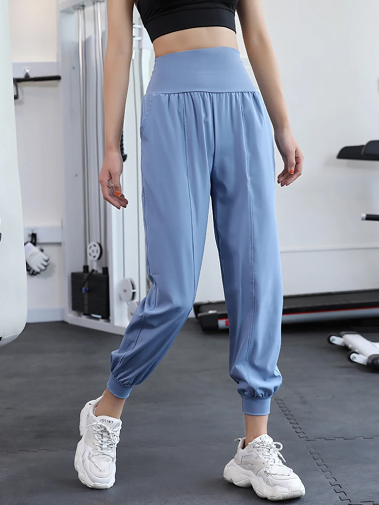 

Loose Women's Fitn Pants High Waist Running Training Sports orts Qui Dry Breathable Harlan Yoga Long Pants