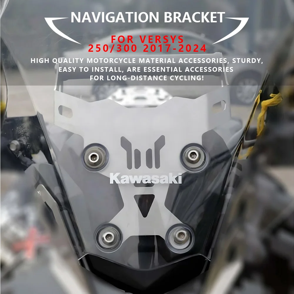 

For KAWASAKI VERSYS 250 /300 2017-2024 Motorcycle Cellphone GPS Navigation Mount Bracket Handlebar Bar Extension Stand Holder
