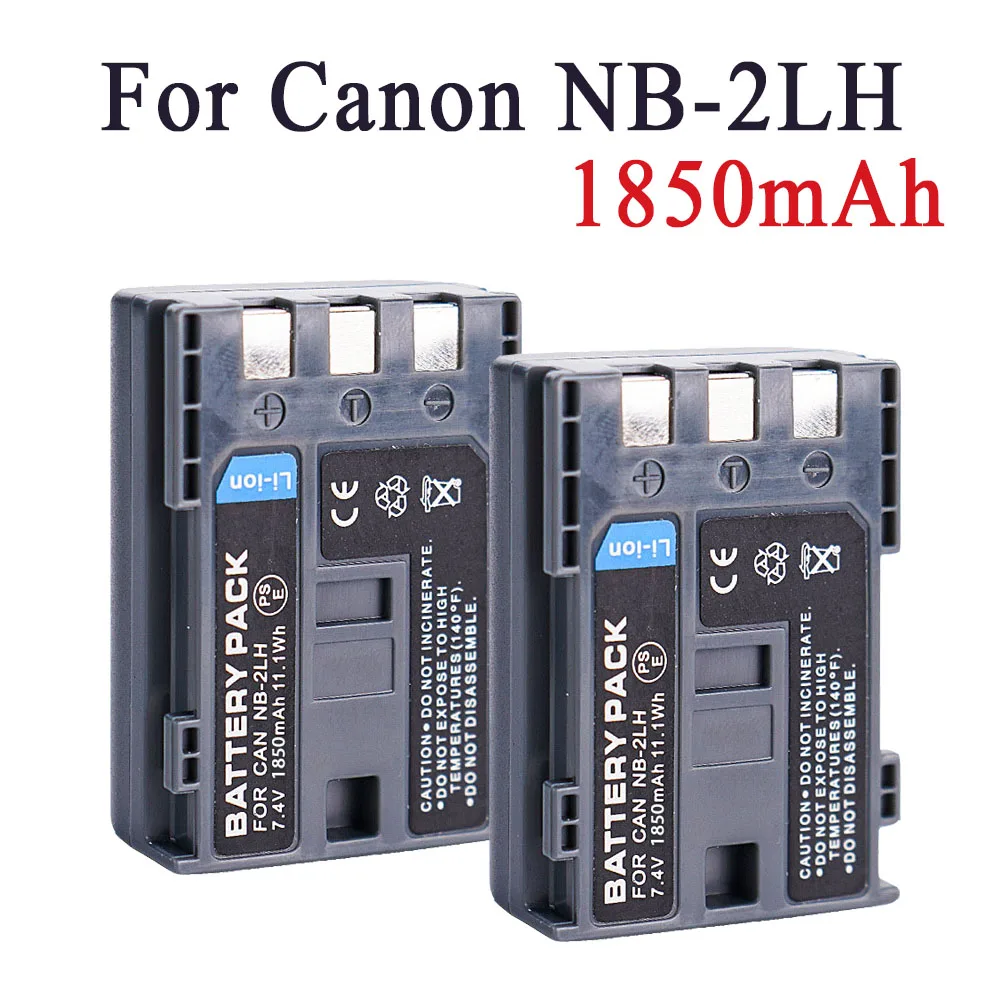 

1850mAh NB-2L NB2L NB-2LH NB 2LH NB2LH Digital Camera Battery For Canon Rebel XT XTi 350D 400D G9 G7 S80 S70 S30 S50 L10 HV20