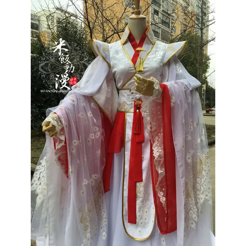 Antique Novel Tian Guan Ci Fu Figures Xie Lian Yue Shen Cosplay Costmes Platinum Peacock Full Set Clothing Halloween Party Suit