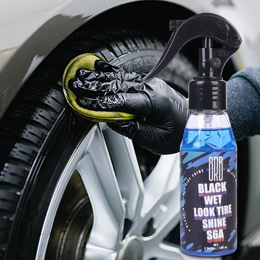 Car Tire Coating Agent Rubber Tyre Cleaning Retreading Dressing Spray Anti Cracking Long-lasting Protection Wax Tire Repair Tool