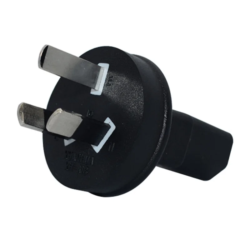 أسود الاتحاد الأفريقي إلى IEC320 C13 قابس مهايئ الطاقة الصين أستراليا نيوزيلندا ذكر إلى C13 أنثى PDU/UPS قابس طاقة تحويل المقبس 10A