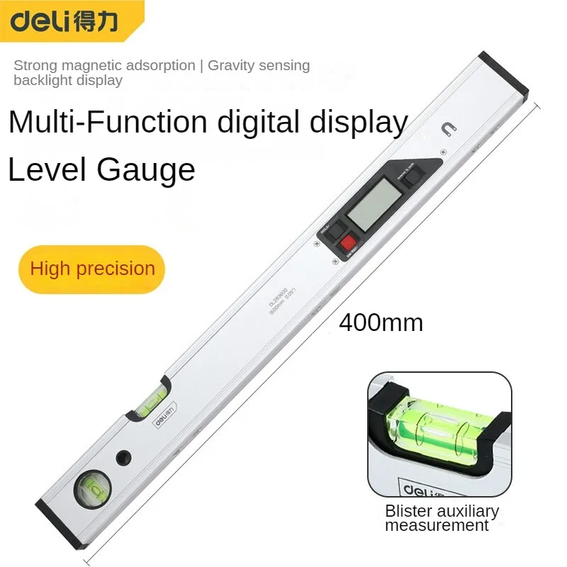 Deli 9-inch digital level 230mm strong magnetic torpedo level mini portable 600mm digital level bubble magnetic level