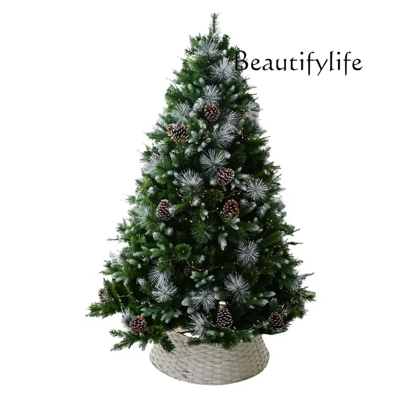 

Silver White Set Christmas Tree Decoration 1.5 M 1.8 M Household Encrypted Pine Cone Pine Tree