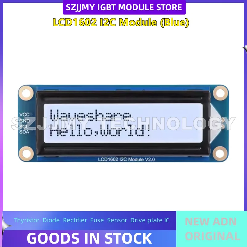 Raspberry Pi LCD1602 Display retroilluminato Schermo LCD regolabile a 32 caratteri 3,3 V/5 V NUOVO ORIGINALE IN MAGAZZINO