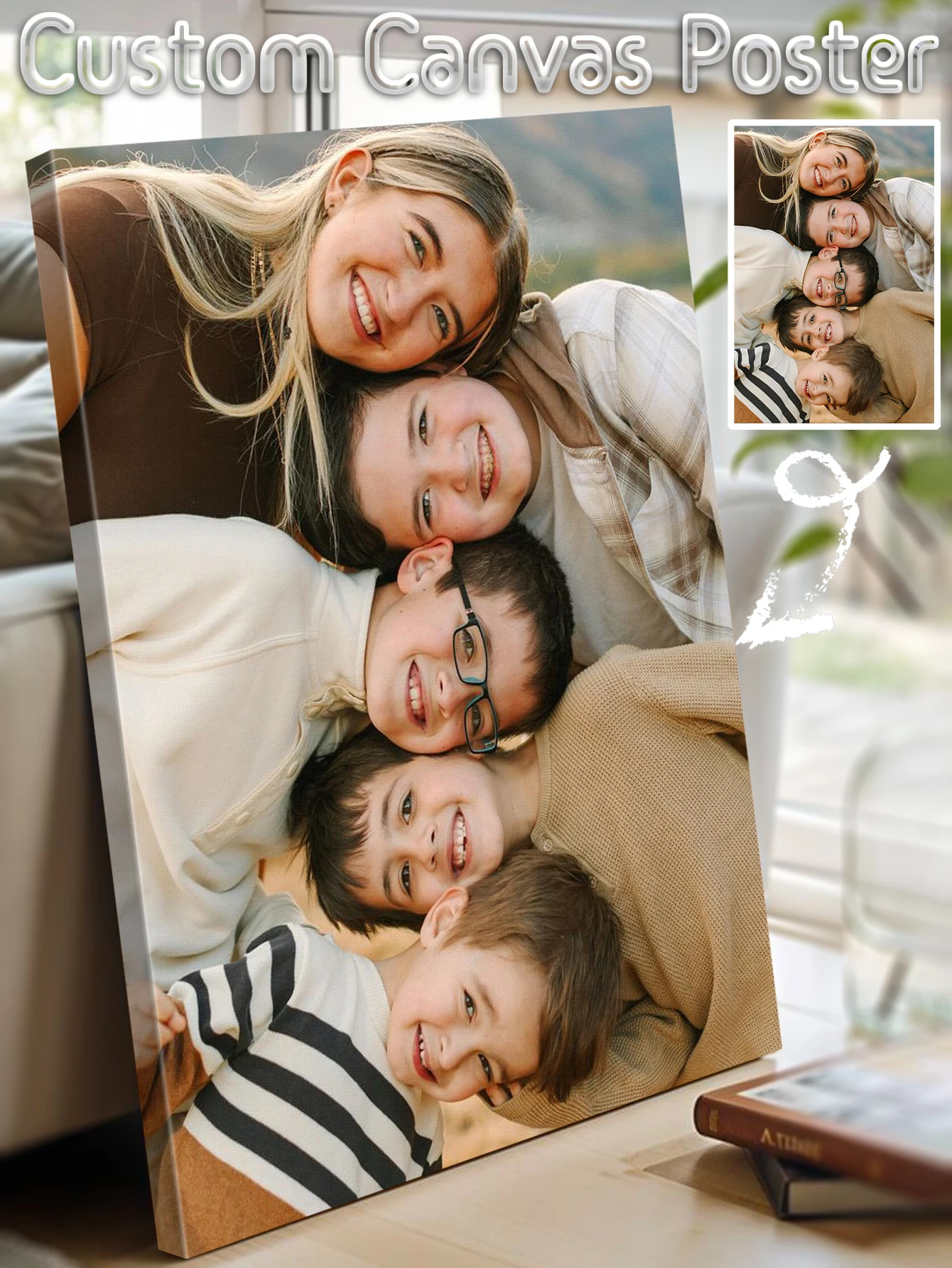1Pc Custom Big Size Canvas Poster.Custom Canvas Print For Graduation Decor/Wedding Items/Easter Gift/Gifts For Boyfriend