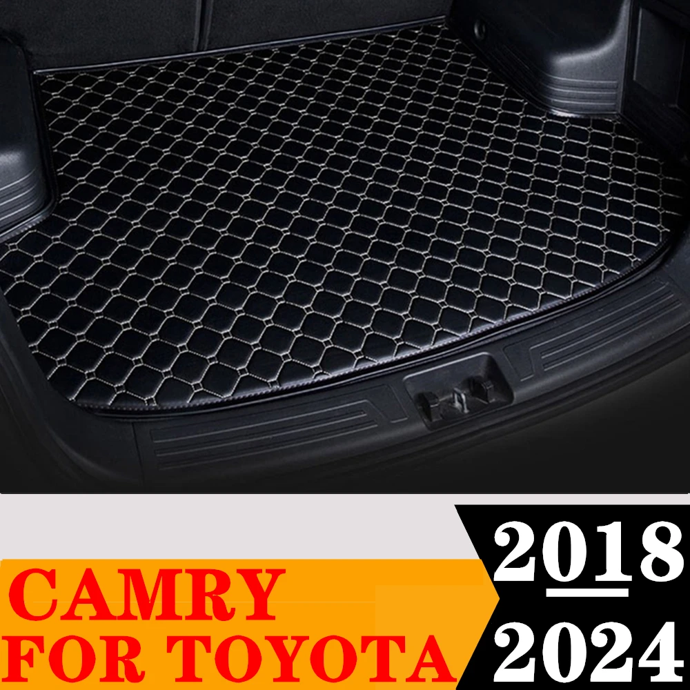 

Коврик для багажника автомобиля для TOYOTA Camry 2024, 23, 2022, 2021, 20, 2019, 2018, задний поднос для груза, поднос для багажника, коврик для багажа, ковер, внутренние детали