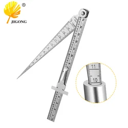 Aço Inoxidável Wedge Taper Ruler, Welding Feeler Gauge, Régua De Profundidade, Inspeção De Furos, Ferramenta De Medição