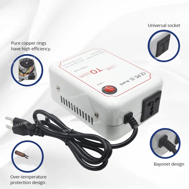 Transformadores conversores de tensão de 1500W Cobre puro 110V a 220V AC Power Step Up 220V a 110V Step Down Transform Adapter