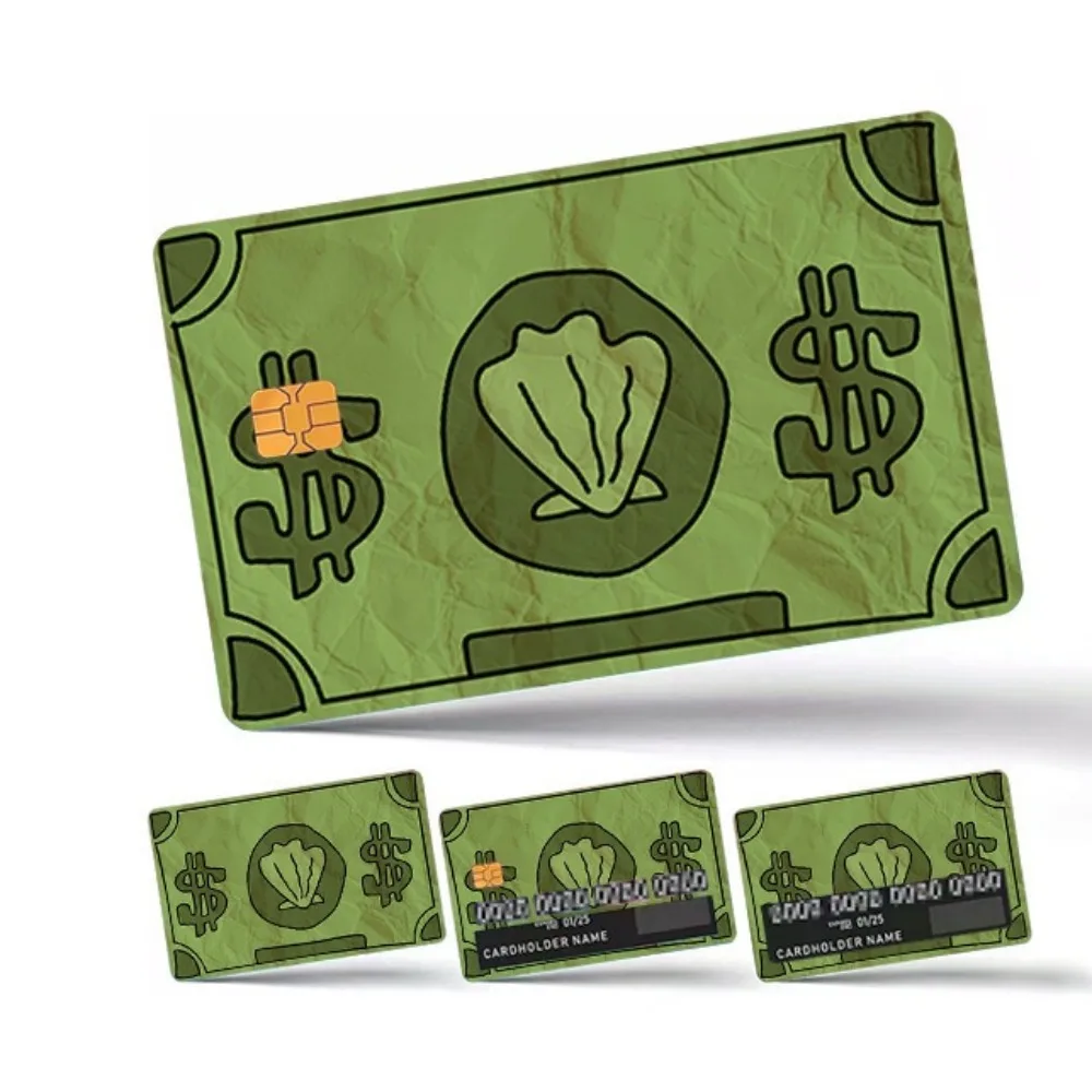 4Pcs credit card skin sticker debit card decorative transpor
