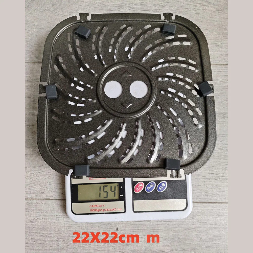 

8QT Air Fryer Grill Plate for PowerXL For Vortex Pro with 6 Rubber Tabs and Long Lasting Carbon Steel Material