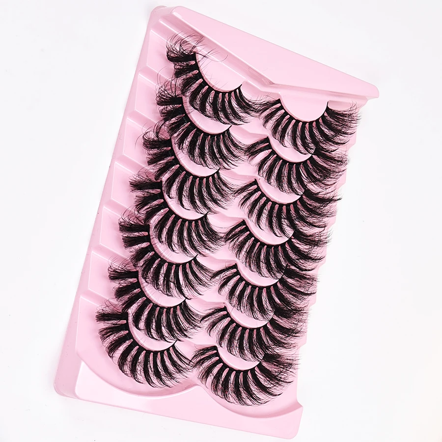 25mmのファッショナブルで魅力的なつけまつげ7ペア、自然な外観、カールしてふわふわ