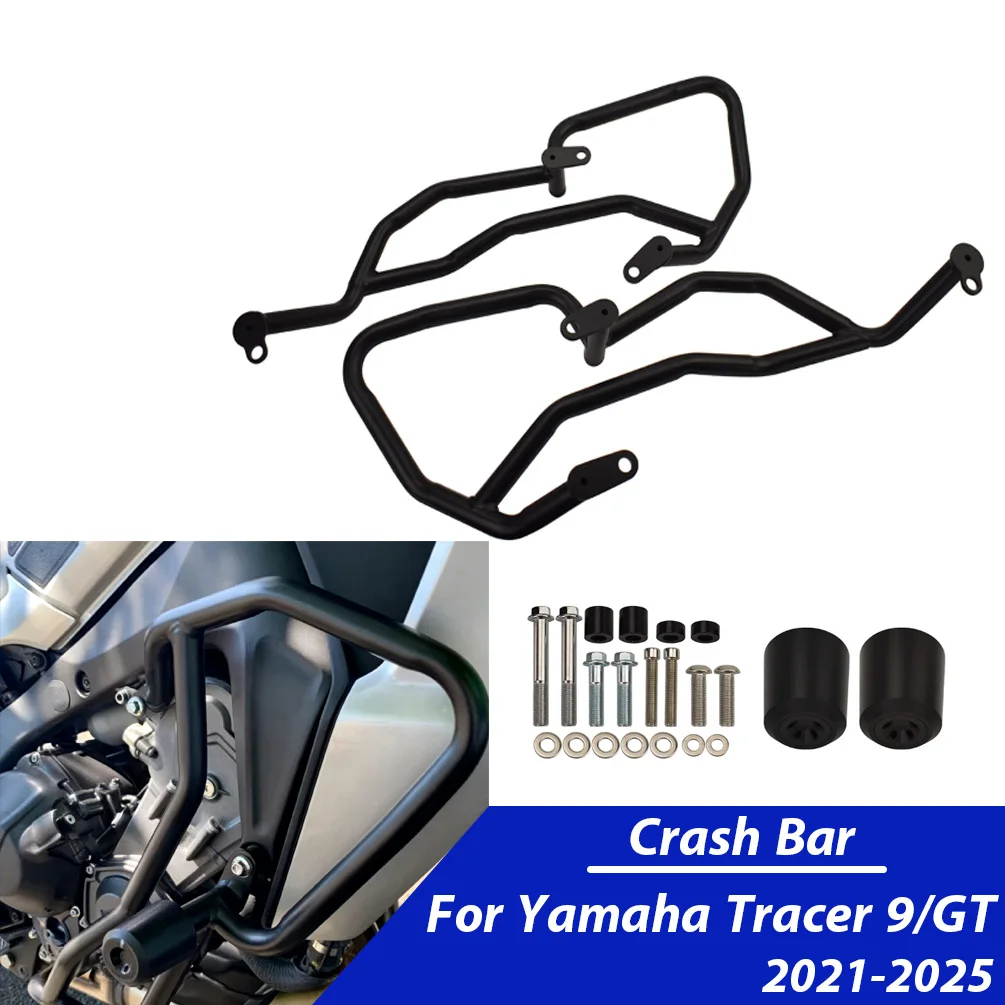 Motorcycle Highway Fall Protection For Yamaha Tracer 9 GT 2021-2024 Model Crash Bar Engine Guard Frame Bumper Accessories