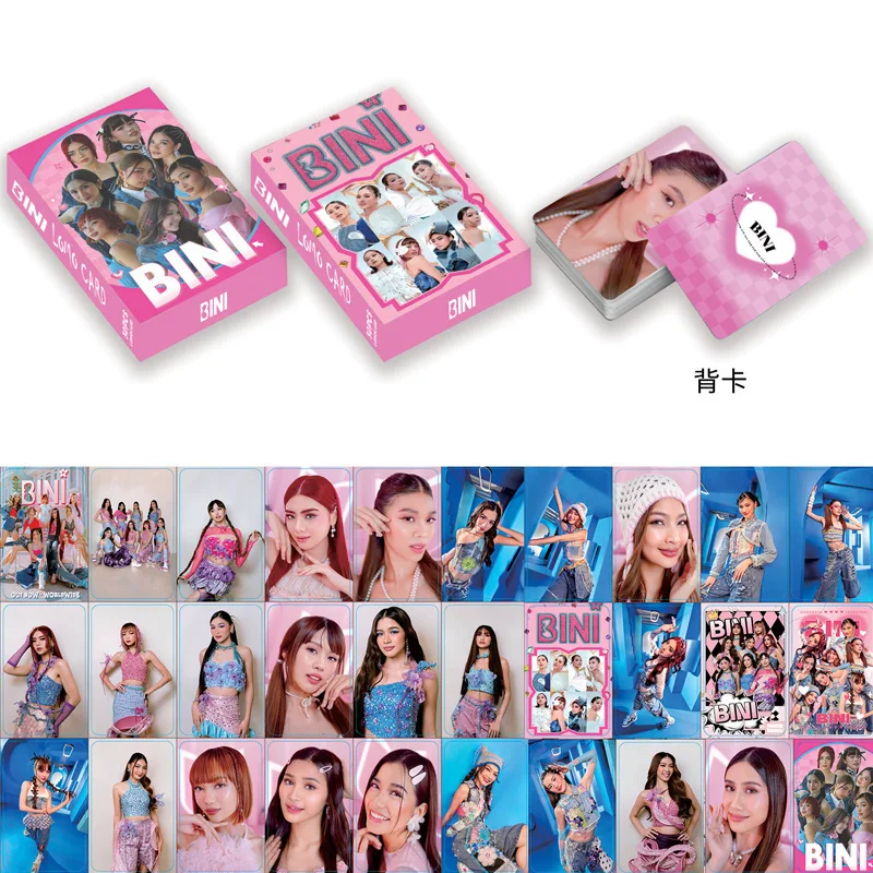 BINI Philippines Girl Group Double-Sided 30 Pack Photo LOMO Support Ins Card, Greeting Card