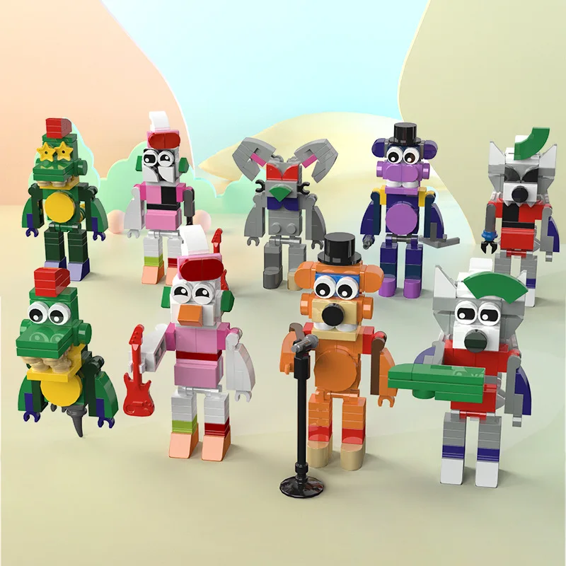 FNAFED-Ensemble de figurines d'action de nuit de construction pour enfants, jouets modèles Freddy, dessin animé Anime, jouet de construction en brique, cadeau de nouvel an, 2024