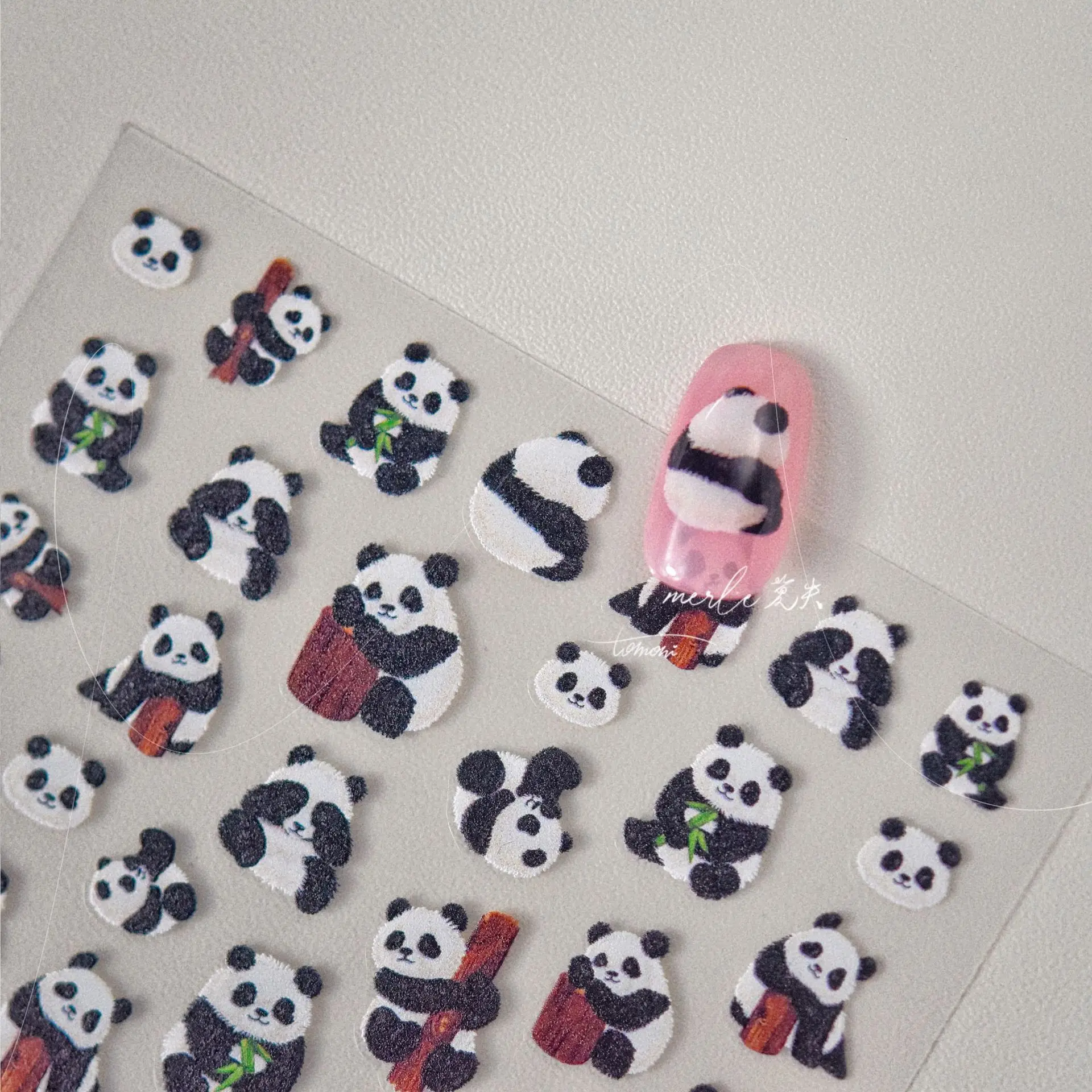 Cute Panda di alta qualità Nail Art Sticker Design decorazione decalcomanie Manicure fai da te MS-384