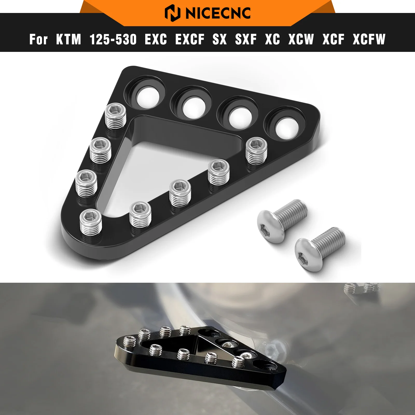 

Enlarged Brake Pedal Step Tip Plate For KTM TPi EXC 300 EXC-F 350 SX 125 SX-F 450 For Husqvarna TE 300 2017-2022 GasGas EC300