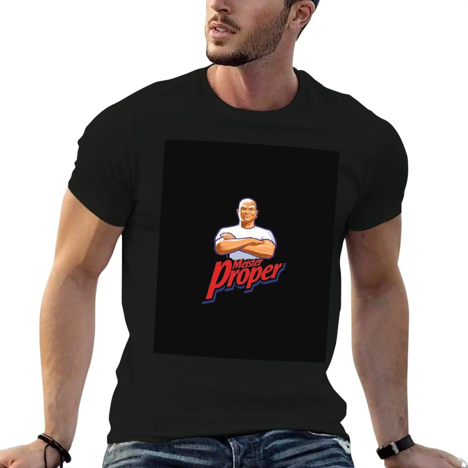 hombre anime para hombre Venta de camisas - t para la mejor camiseta Meister Proper Merchandise camisetas de algodón