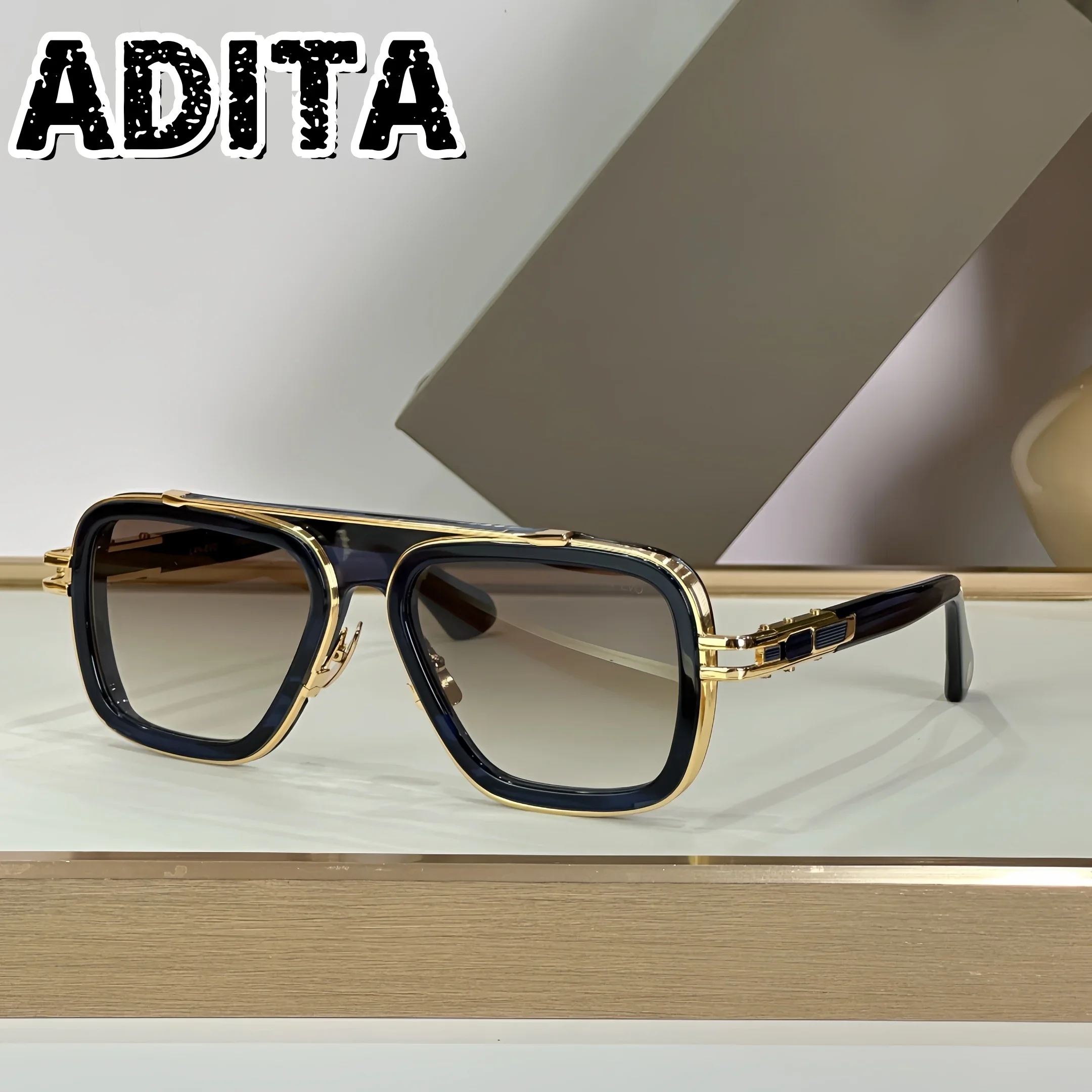 LXN-EVO DTS403 Size 54-19 Top High Quality Sunglasses For Men Titanium Style Fashion Design Sunglasses For Womens With Box