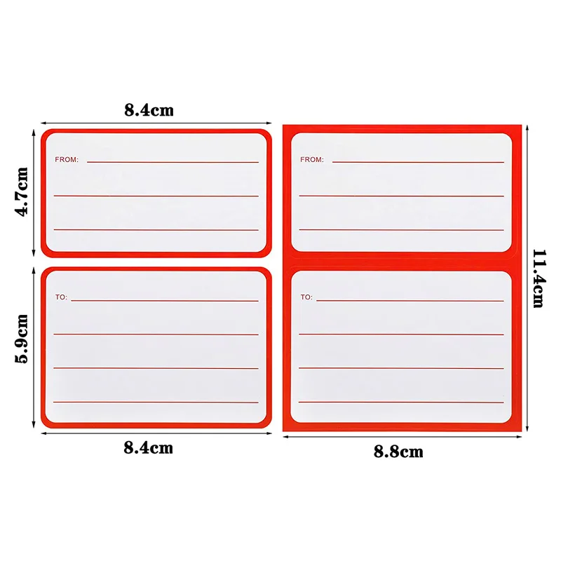 50Pcs Universal Address Mailing Label Sticker Self-adhesive Handwritten Stickers for Mailing Box Envelopes and Shipping Labels