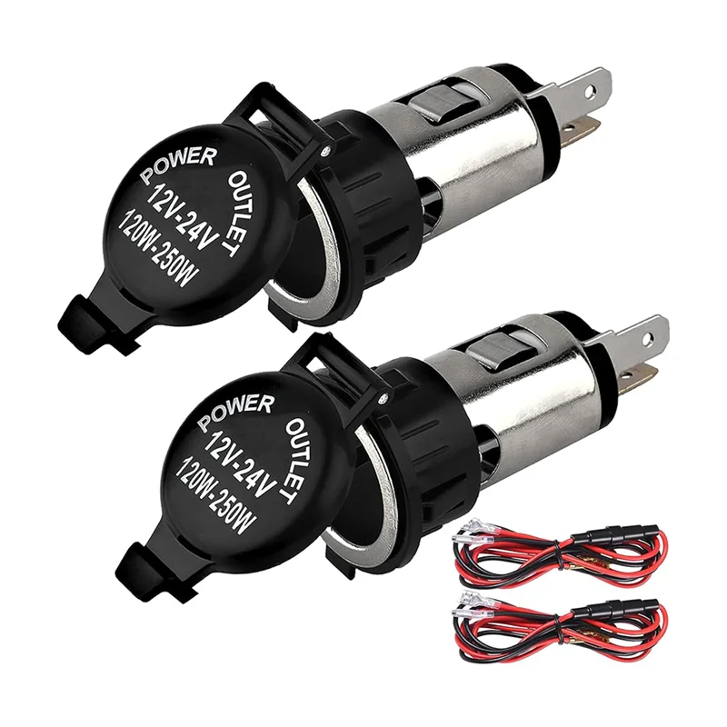 

Car Power Outlet DC 12V Car Cigaretter Lighter, With Cover Wiring Harness Waterproof For Automotive Truck RV