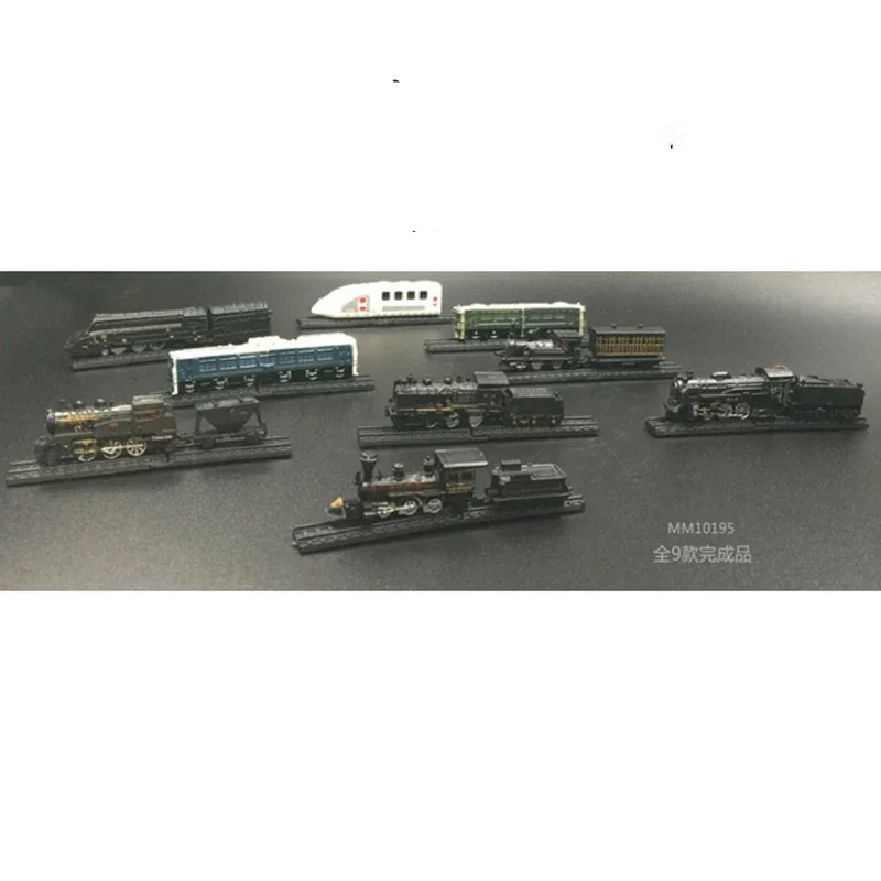 1pcs 4D New Nostalgia Domestic Train Series Static Model From Plastic Mini Train Assembled Plastic Toy Collector