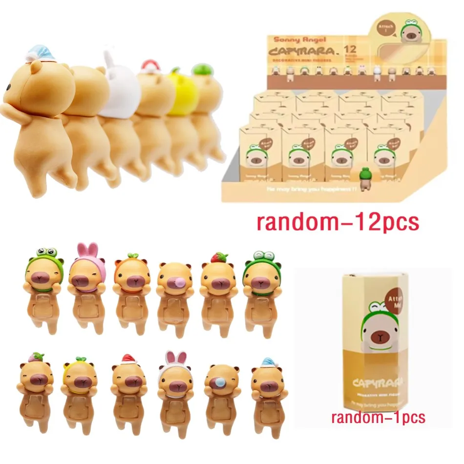 

New Capybara Angel Blind Box, Hippopotamus Mini Cartoon Figurine, Mysterious Gift Box Birthday Present