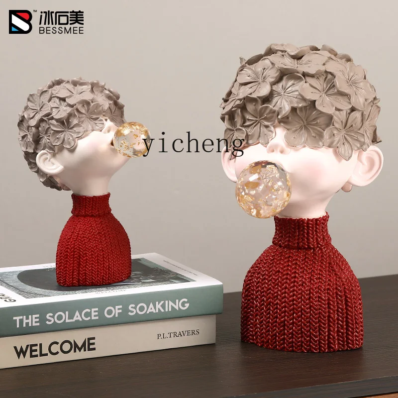 

FY ornament modern living room bookshelf wine cabinet home creative craft sculpture entrance decoration