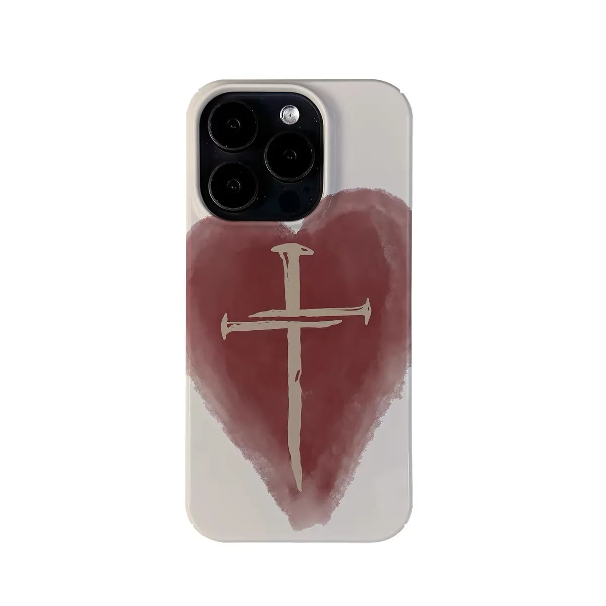 

Ins Korean Red Heart Nail Phone Case for IPHONE 17 Air 16E 15 PROMAX 14 Plus 13 12 MINI 11 PRO 16Plus XR XS Acrylic Phone Cover